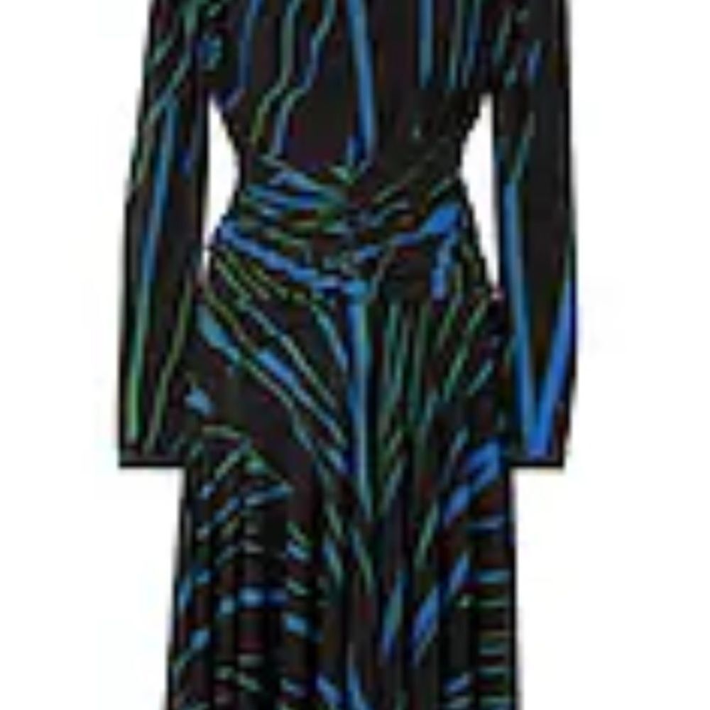 Preen by Thornton Bregazzi Black Dress with Blue and Green Accents - Picture 4 of 4